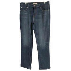 Levi's Women's Straight Leg Jeans in Dark Wash Blue
